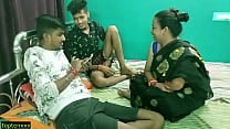 Indian hot wife shared with friend Real hindi sex