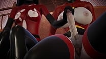 Incredibles Double Futa Violet Parr gets creampied by Helen 3D Porn