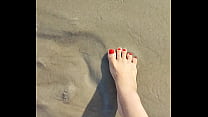 Footisha feet on the beach
