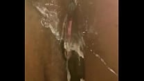 BBW Push out after creampie messy load