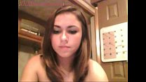 Brunette masturbates and orgasms on cam for her boyfriend