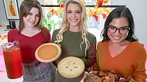Blonde Teen and Her Friends Go After BBC at Thanksgiving Dinner Blonde Teen and Her Friends Go After BBC at Thanksgiving Dinner