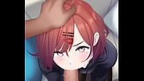Cute Anime Girl gives you a Blowjob