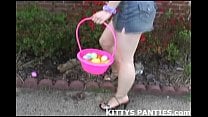 Kitty flashing her panties and solving a puzzle Kitty flashing her panties and solving a puzzle