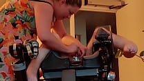 Helping out a disabled friend with a blowjob and footjob
