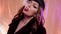 ASMR fur coat leather gloves vaping Arya Grander