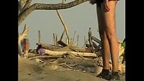 Girlfriend sucks my cock on the public beach in front of many strangers MissCreamy