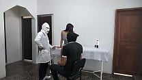 Perverted doctor fucks female patient while husband waits outside the doctor 039 s office