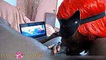 Ebony blowjob addict Ms Fufu playfully sucking dick for 1h 20 min long Part 4