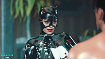 Catwoman enjoying his delicious oral