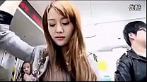Sexy Chinese girls Sex in the subway