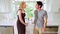 Stepmom said we can start with a blowjob