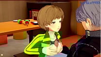 Chie Satonaka and Yukiko Amagi and Yu Narukami intense sex    Persona 4 Hentai