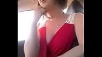 Hot girl masturbating in public car park inside her car 2 