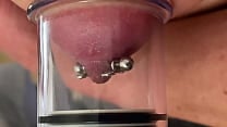 Pumping and Sucking hard my Pierced Nipples Pumping and Sucking hard my Pierced Nipples