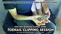Toe Cuff Bondage Casual BDSM Toenail Clipping Session
