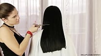 Girl has her hair cut as punishment for using her sister  039 s hairbrush