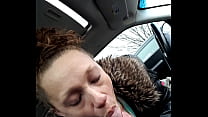 gf blow me in car public