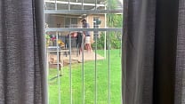 I caught my neighbours fucking outside in the backyard I caught my neighbours fucking outside in the backyard