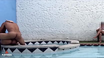 FUCK A STRANGER IN FRONT OF THE POOL ATTENDANT  HOW RICH FEELS BEING WATCHED WHILE FUCKING   VOYEUR