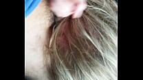 Blond blowing me in my car 