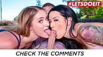 LETSDOEIT    Katrina Jade  amp  Kenzie Madison  FULL SCENE  Wild Outdoor Fun With A Cheater