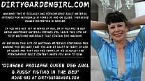 Insane prolapse queen Dirtygardengirl anal amp pussy fisting in the bed