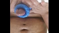 Jerking off with cock sleeve Jerking off with cock sleeve