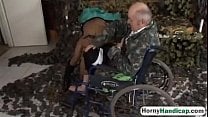 Amputee fucking brunette teen riding wheelchairk hi 1