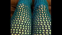Full Length Leggings Teal Crochet