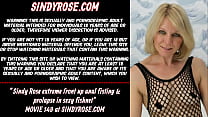 Sindy Rose extreme front up anal fisting amp prolapse in sexy fishnet