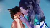Widowmaker and traces beach side fucking Widowmaker and traces beach side fucking