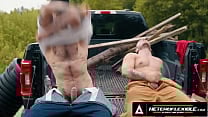 HETEROFLEXIBLE   Horny Sweaty Lumberjacks Wank In Truck  Leading To Sloppy Deepthroat  amp  Rough Fuck