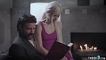 teen Elsa Jean threesome with her new parents