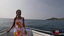 Rented a boat for a day and had sex on it with his Asian teen girlfriend