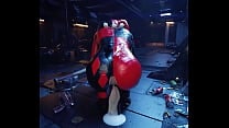 Harley uses big Dildo to masterbate