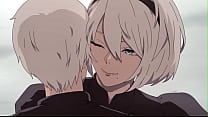 Nier Automata 2B gets hot sex   Hentai animation