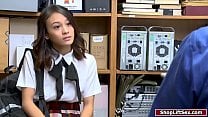 Asian student steals and gets fucked
