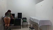Blind and lame patient hears the moans of a horny nurse while masturbating in the health center Blind and lame patient hears the moans of a horny nurse while masturbating in the health center