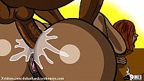 Big booty Black BBW take huge cock up her ass
