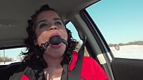 Driving around while ball gagged Driving around while ball gagged