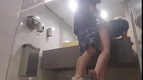 Cheating with my ex wife in the mall public bathroom while my wife is shopping Cheating with my ex wife in the mall public bathroom while my wife is shopping