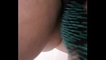 Curvy masturbation with hairbrush