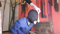 Sperm games  The dominatrix brings used condoms and pours the contents over her slave  039 s head  Sperm games  The dominatrix brings used condoms and pours the contents over her slave  039 s head