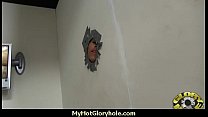 Natural cute black teen tries out gloryhole 21