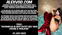 Hotkinkyjo in sexy outfit self anal fisting amp prolapse