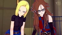 Android 18 and Android 21 want to be lubricated at the same time   Dragon Ball