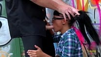 Spray painting leads the milf to get disciplined with rough deepthroating and deep anal thrusts Spray painting leads the milf to get disciplined with rough deepthroating and deep anal thrusts