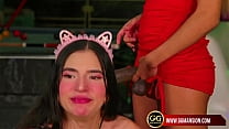 Blonde babe gives blowjob to black haired one GGMansion Blonde babe gives blowjob to black haired one GGMansion