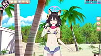 Blue archive kuda izuna sex at beach koikatsu party